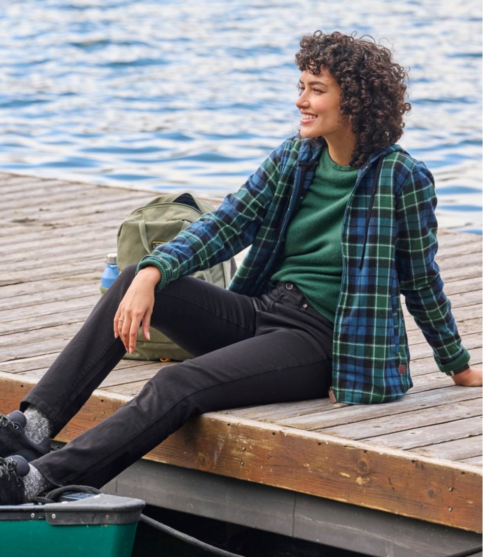 Women's Scotch Plaid Flannel Shirt, Relaxed Zip Hoodie | L.L.Bean sale