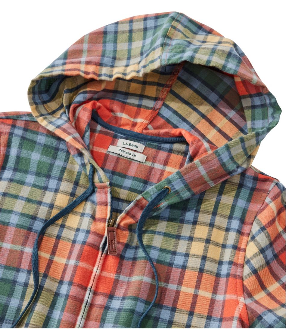 Women's Scotch Plaid Flannel Shirt, Relaxed Zip Hoodie | L.L.Bean sale