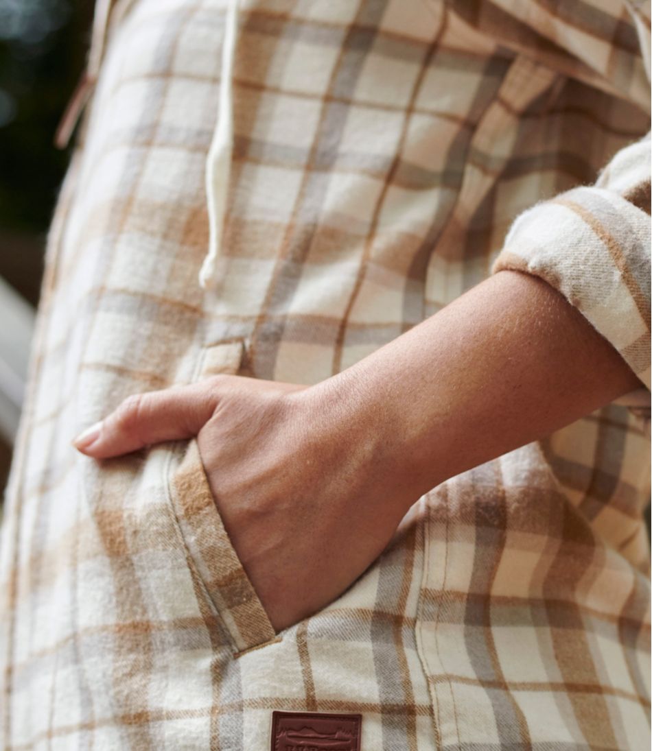 Women's Scotch Plaid Flannel Shirt, Relaxed Zip Hoodie | L.L.Bean sale