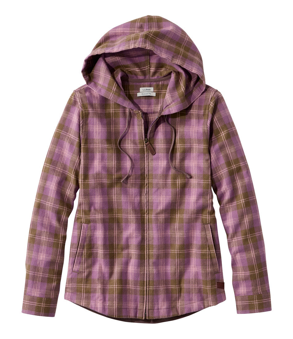 Women's Scotch Plaid Flannel Shirt, Relaxed Zip Hoodie | L.L.Bean sale