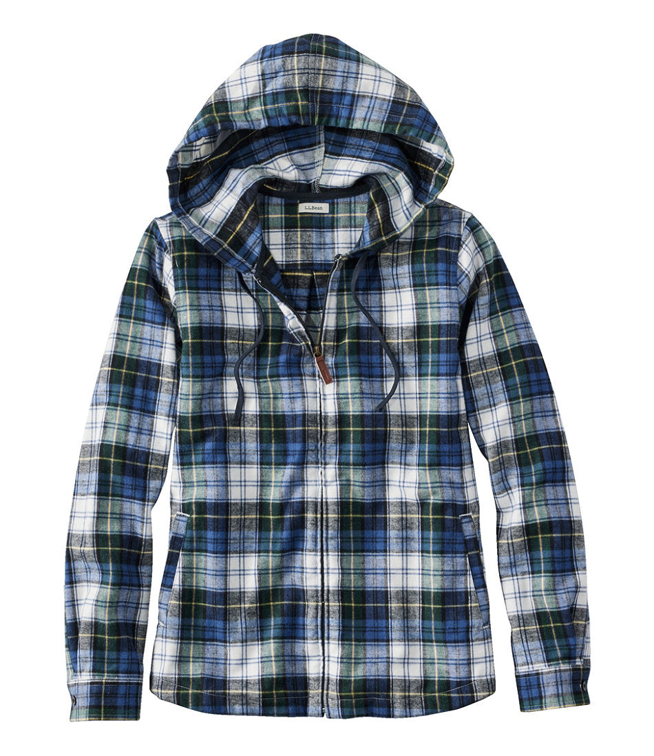 Women's Scotch Plaid Flannel Shirt, Relaxed Zip Hoodie | L.L.Bean sale