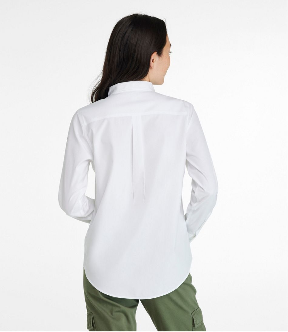 Women's Wrinkle-Free Pinpoint Oxford Shirt, Long-Sleeve Relaxed Fit | L.L.Bean for sale