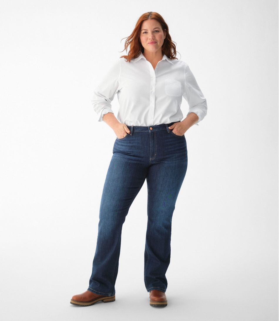 Women's Wrinkle-Free Pinpoint Oxford Shirt, Long-Sleeve Relaxed Fit | L.L.Bean for sale