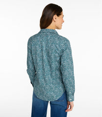 Women's Wrinkle-Free Pinpoint Oxford Shirt, Relaxed Fit Long-Sleeve Print | L.L.Bean online