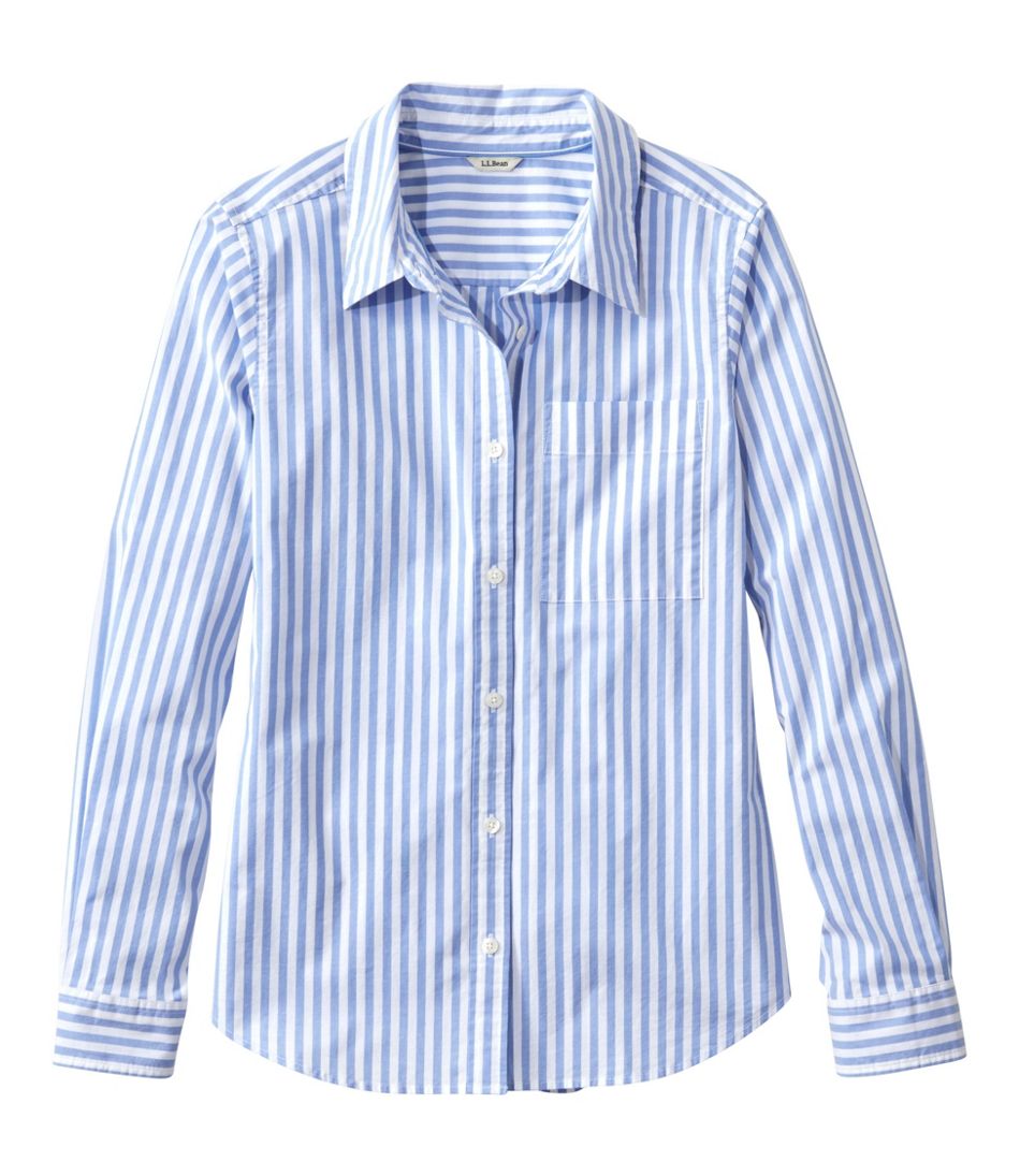 Women's Essential Cotton Poplin Shirt, Long-Sleeve | L.L.Bean for sale