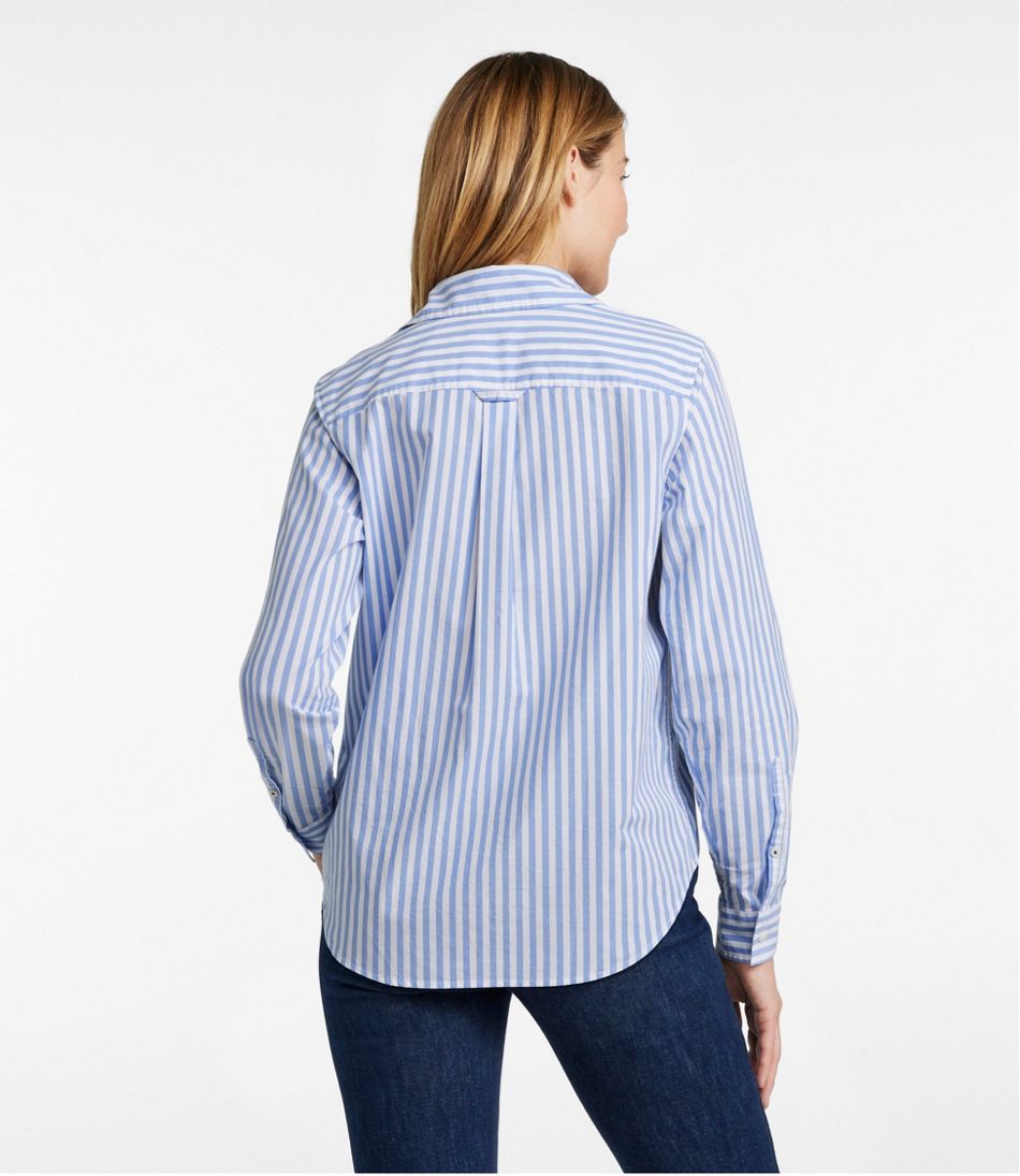 Women's Essential Cotton Poplin Shirt, Long-Sleeve | L.L.Bean for sale