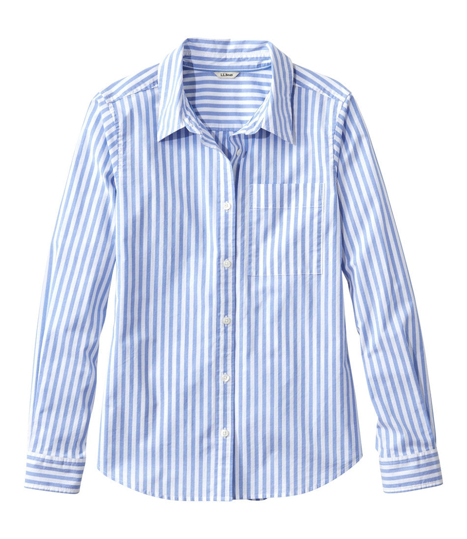 Women's Essential Cotton Poplin Shirt, Long-Sleeve | L.L.Bean for sale
