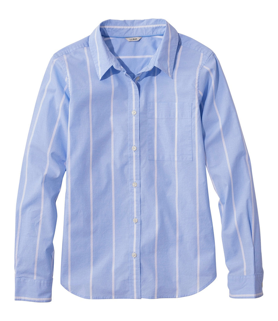 Women's Essential Cotton Poplin Shirt, Long-Sleeve | L.L.Bean for sale