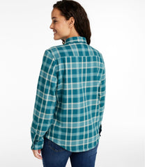 Women's Fleece-Lined Flannel Shirt, Snap-Front Plaid | L.L.Bean outlet
