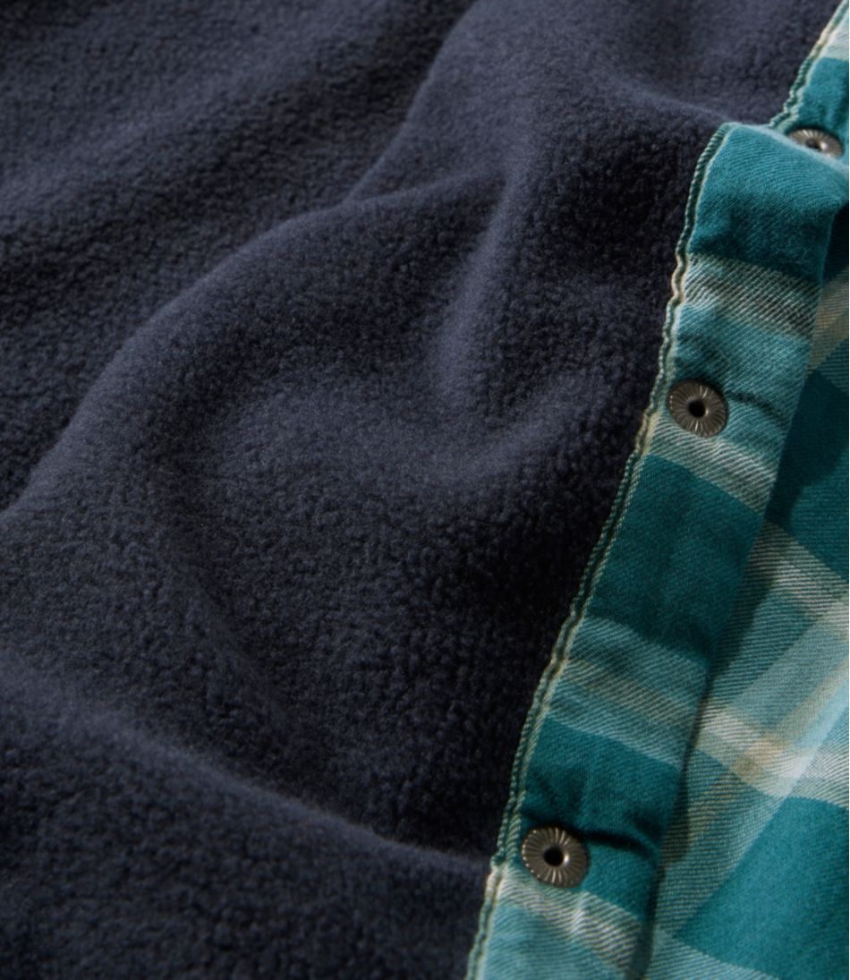 Women's Fleece-Lined Flannel Shirt, Snap-Front Plaid | L.L.Bean outlet