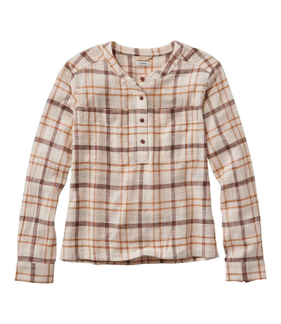 Women's L.L.Bean Day Breeze Shirt, Long-Sleeve Collarless | L.L.Bean sale