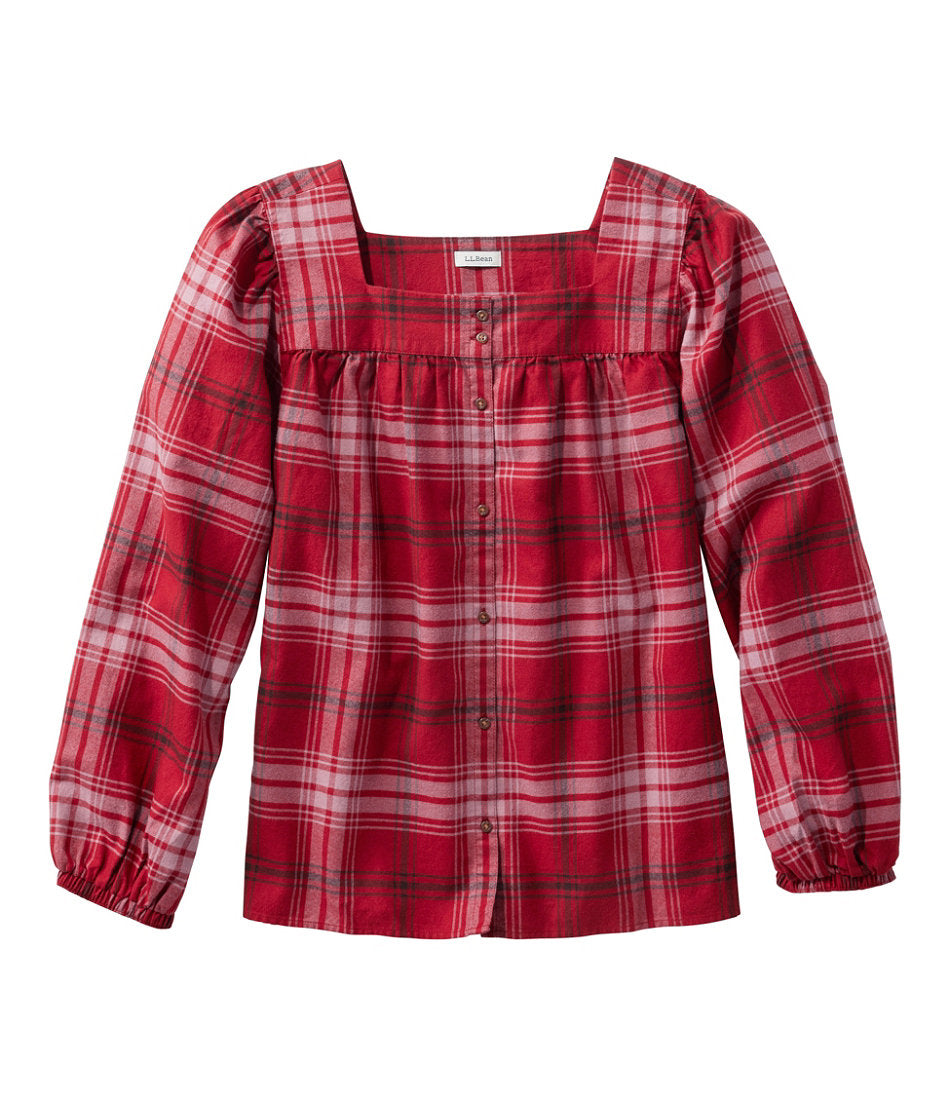Women's Whisperweight Flannel Shirt, Squareneck | L.L.Bean for sale