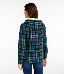 Women's Scotch Plaid Flannel Shirt, Sherpa-Lined Zip Hoodie | L.L.Bean sale
