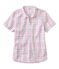 Women's Vacationland Seersucker Shirt, Short-Sleeve Popover Plaid | L.L.Bean on sale