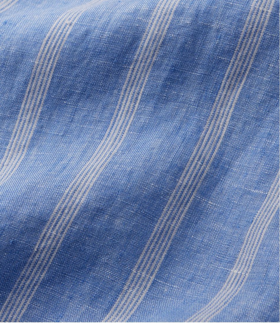 Women's Premium Washable Linen Shirt, Splitneck Stripe | L.L.Bean for sale