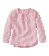 Women's Premium Washable Linen Shirt, Splitneck | L.L.Bean on sale