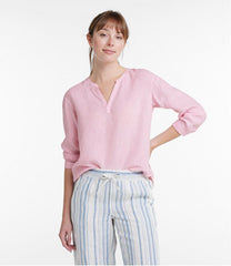 Women's Premium Washable Linen Shirt, Splitneck | L.L.Bean on sale