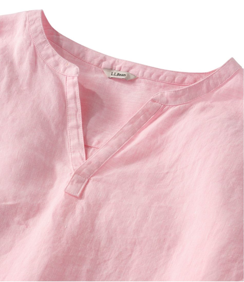 Women's Premium Washable Linen Shirt, Splitneck | L.L.Bean on sale