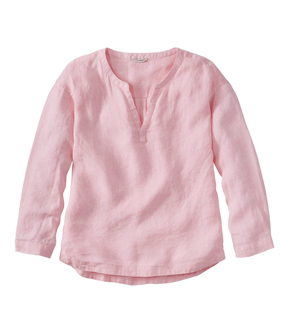 Women's Premium Washable Linen Shirt, Splitneck | L.L.Bean on sale