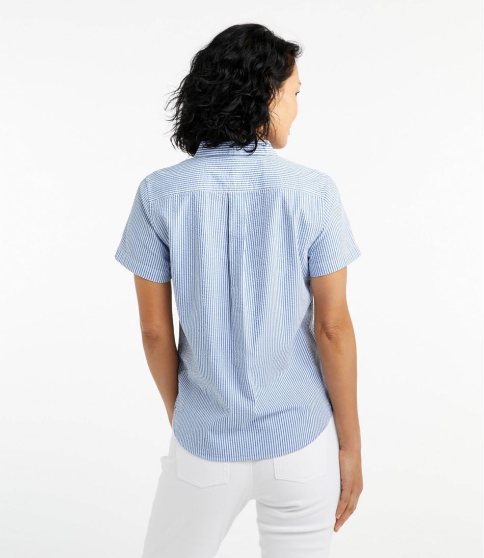 Women's Vacationland Seersucker Shirt, Short-Sleeve Popover Stripe | L.L.Bean near me