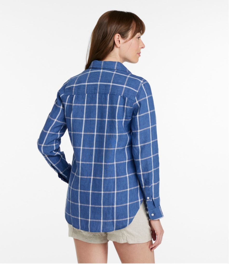 Women's Premium Washable Linen Shirt, Tunic Stripe | L.L.Bean discount