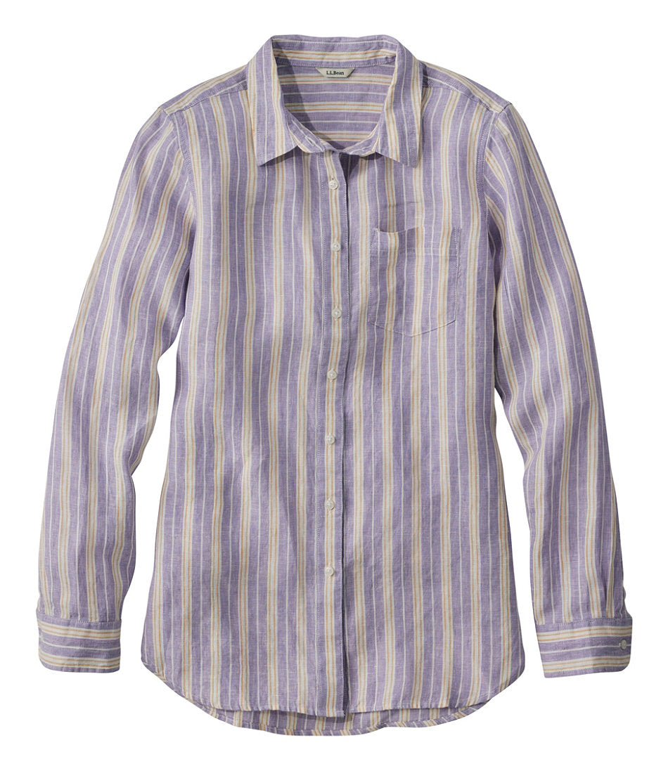 Women's Premium Washable Linen Shirt, Tunic Stripe | L.L.Bean discount