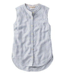 Women's Signature Linen-Blend Button-Front Shirt, Sleeveless | L.L.Bean sale