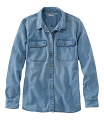 Women's L.L. Bean Heritage Washed Denim Shirt, Long-Sleeve | L.L.Bean on sale