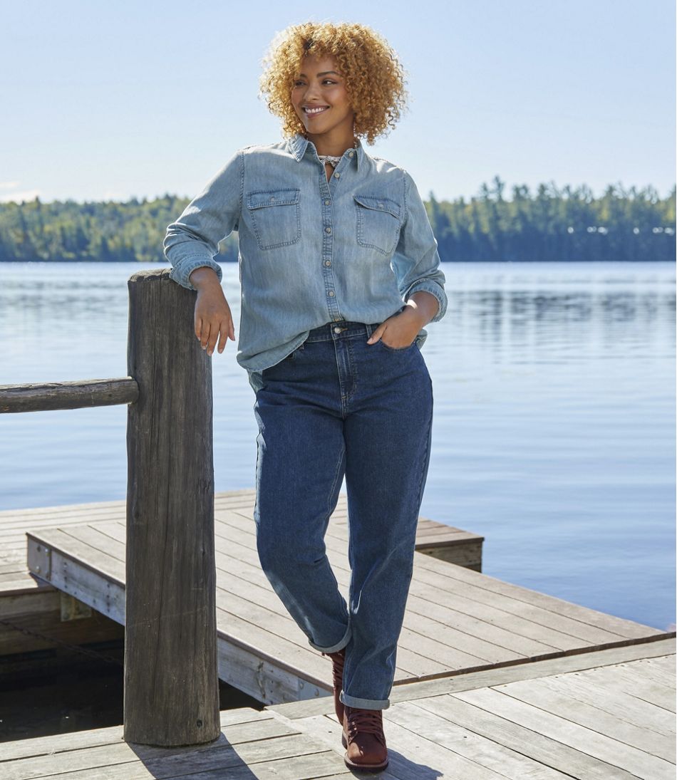 Women's L.L. Bean Heritage Washed Denim Shirt, Long-Sleeve | L.L.Bean on sale
