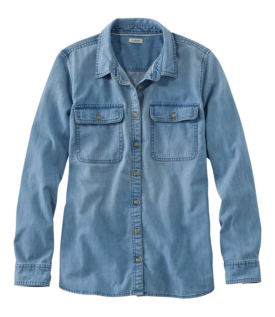 Women's L.L. Bean Heritage Washed Denim Shirt, Long-Sleeve | L.L.Bean on sale