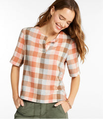 Women's Signature Linen-Blend Splitneck Shirt, Short-Sleeve | L.L.Bean near me