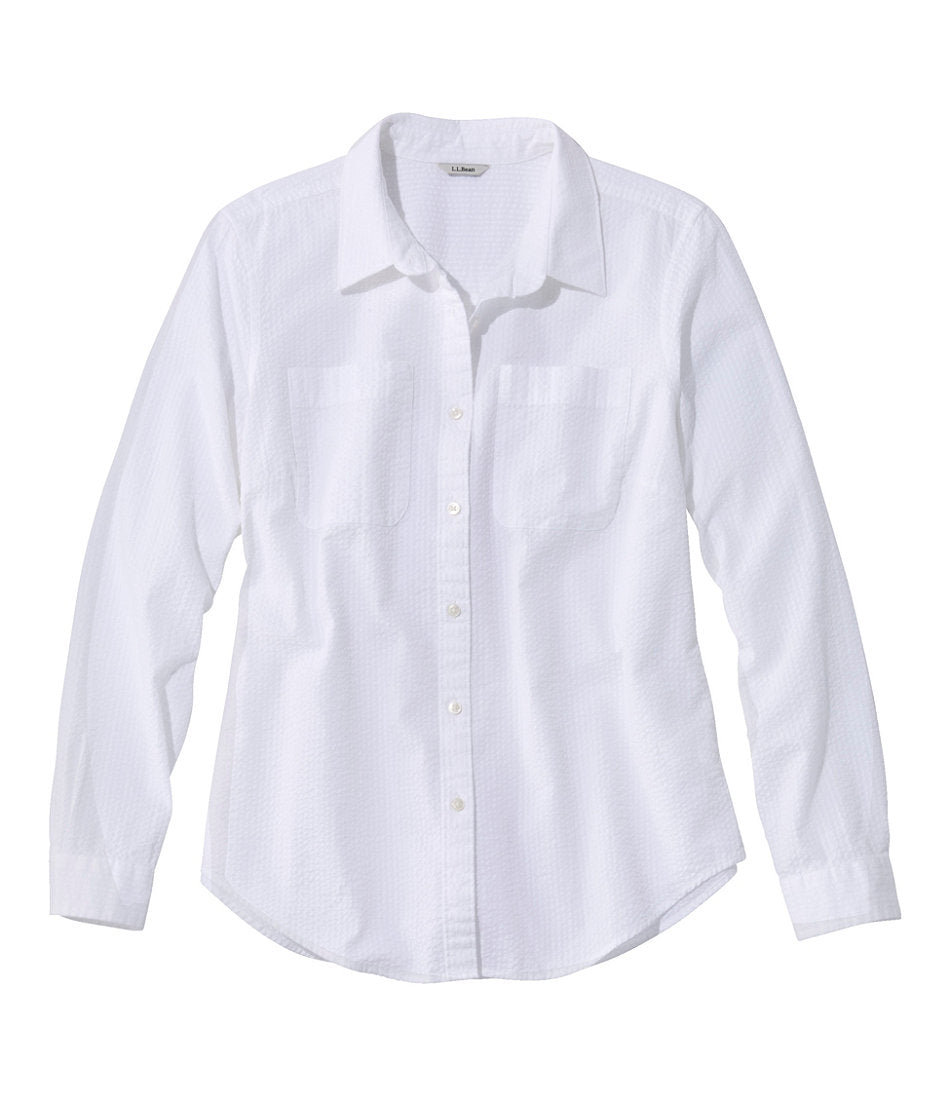 Women's Vacationland Seersucker Shirt, Long-Sleeve | L.L.Bean outlet