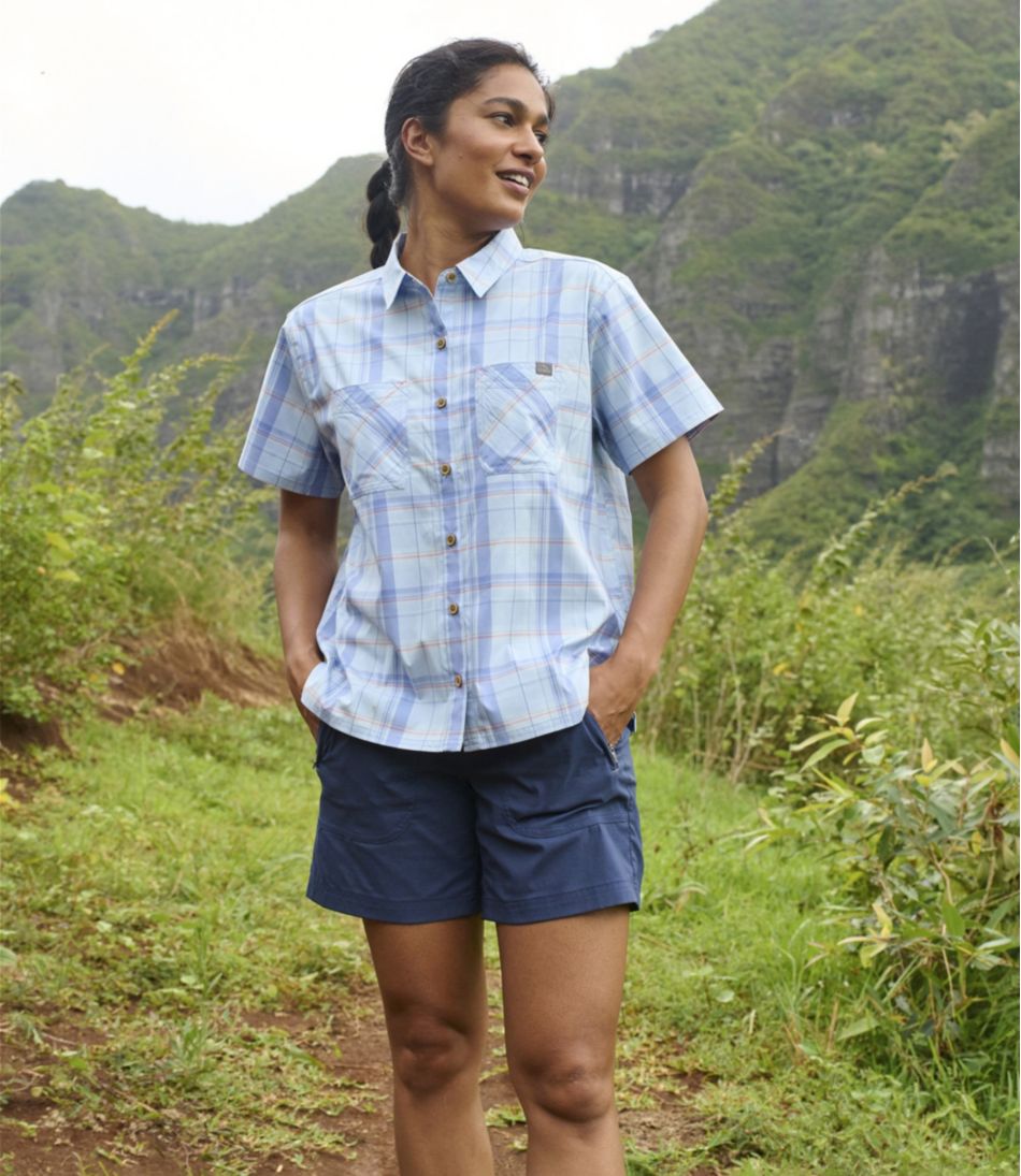 Women's Everyday SunSmart® Woven Shirt, Short-Sleeve Plaid | L.L.Bean sale