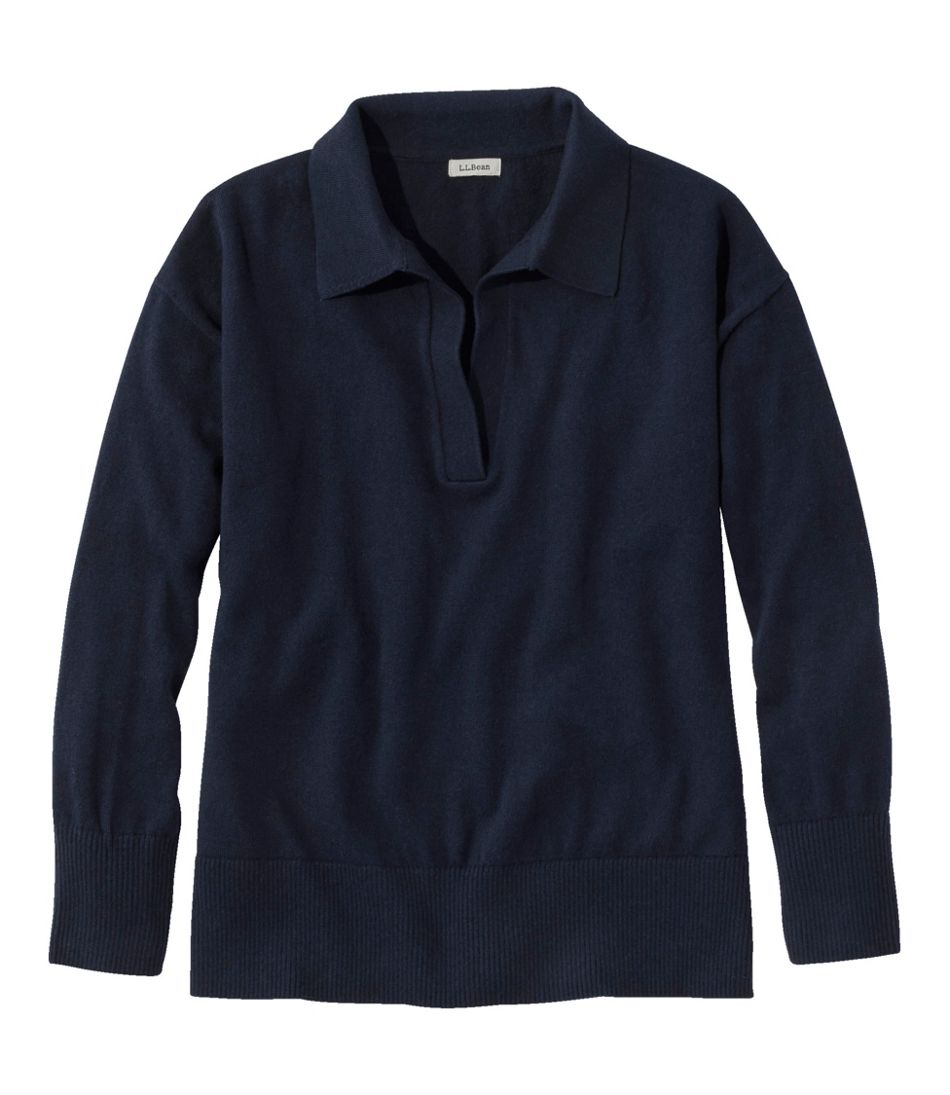 Women's Cotton/Cashmere Sweater, Polo | L.L.Bean on sale