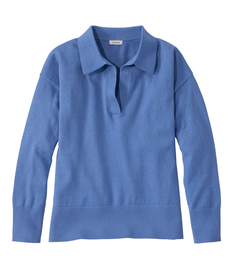 Women's Cotton/Cashmere Sweater, Polo | L.L.Bean on sale