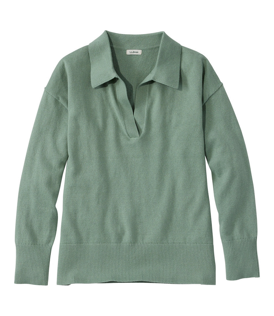 Women's Cotton/Cashmere Sweater, Polo | L.L.Bean on sale