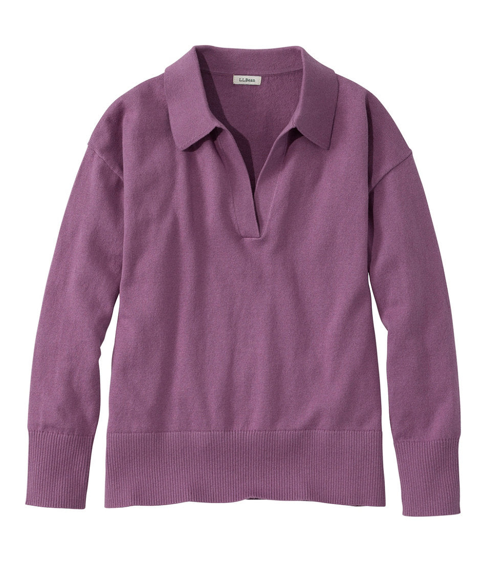 Women's Cotton/Cashmere Sweater, Polo | L.L.Bean on sale