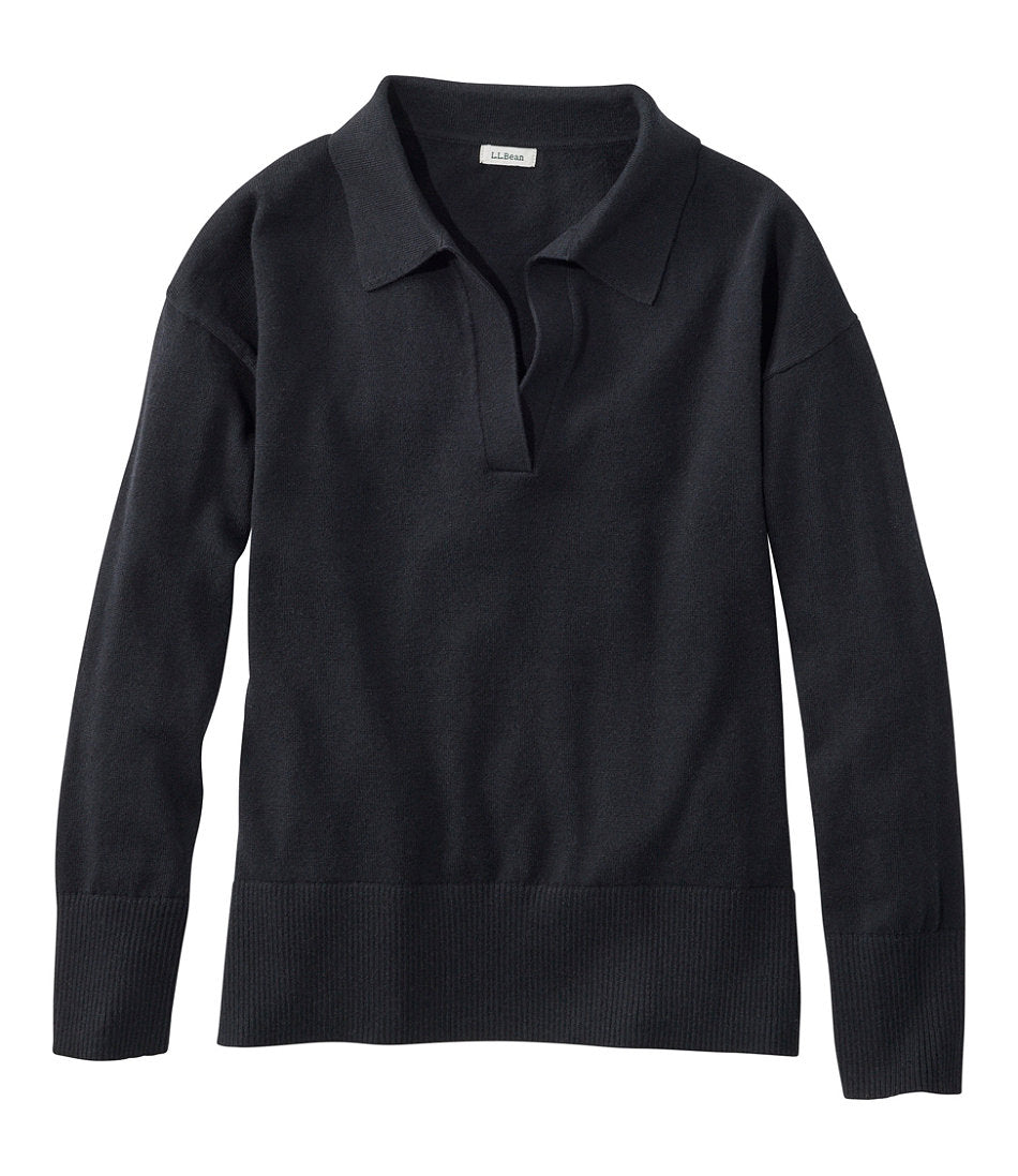 Women's Cotton/Cashmere Sweater, Polo | L.L.Bean on sale