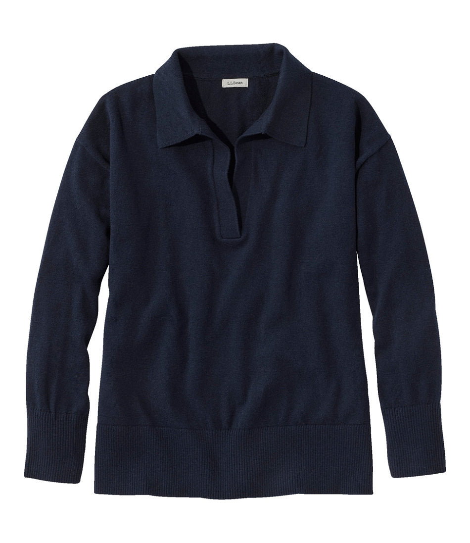 Women's Cotton/Cashmere Sweater, Polo | L.L.Bean on sale