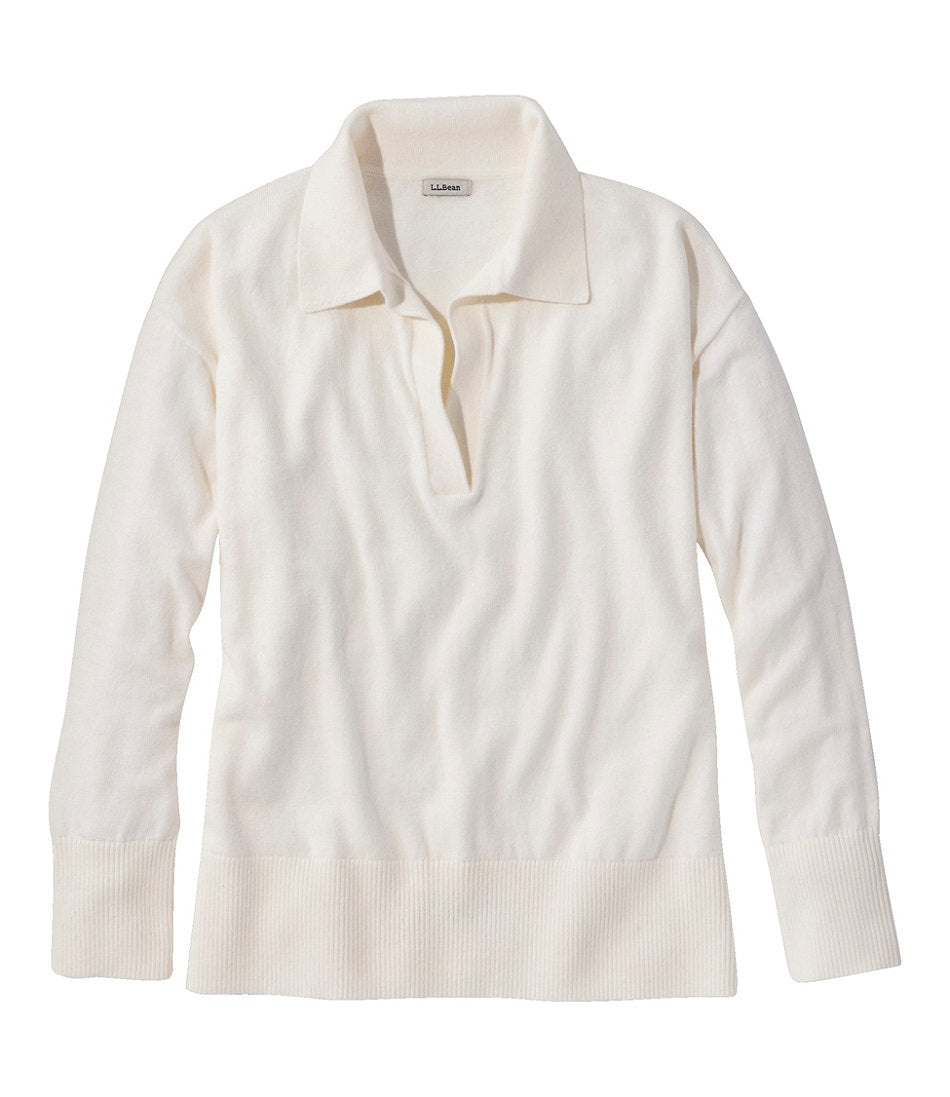 Women's Cotton/Cashmere Sweater, Polo | L.L.Bean on sale