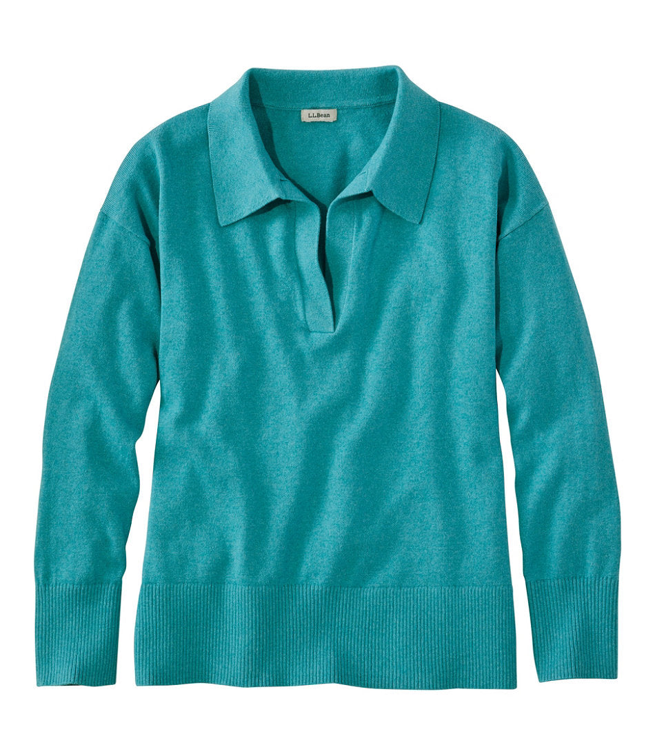 Women's Cotton/Cashmere Sweater, Polo | L.L.Bean on sale