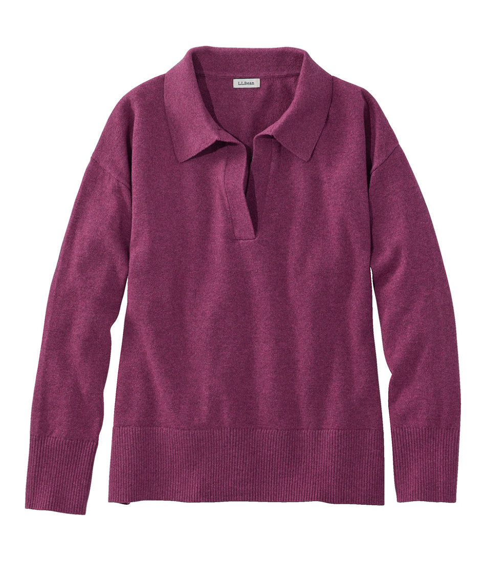 Women's Cotton/Cashmere Sweater, Polo | L.L.Bean on sale