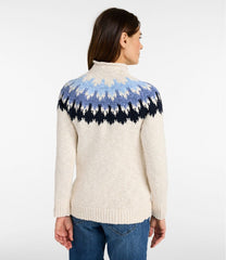 Women's Cotton Ragg Sweater, Funnelneck Pullover Fair Isle | L.L.Bean outlet