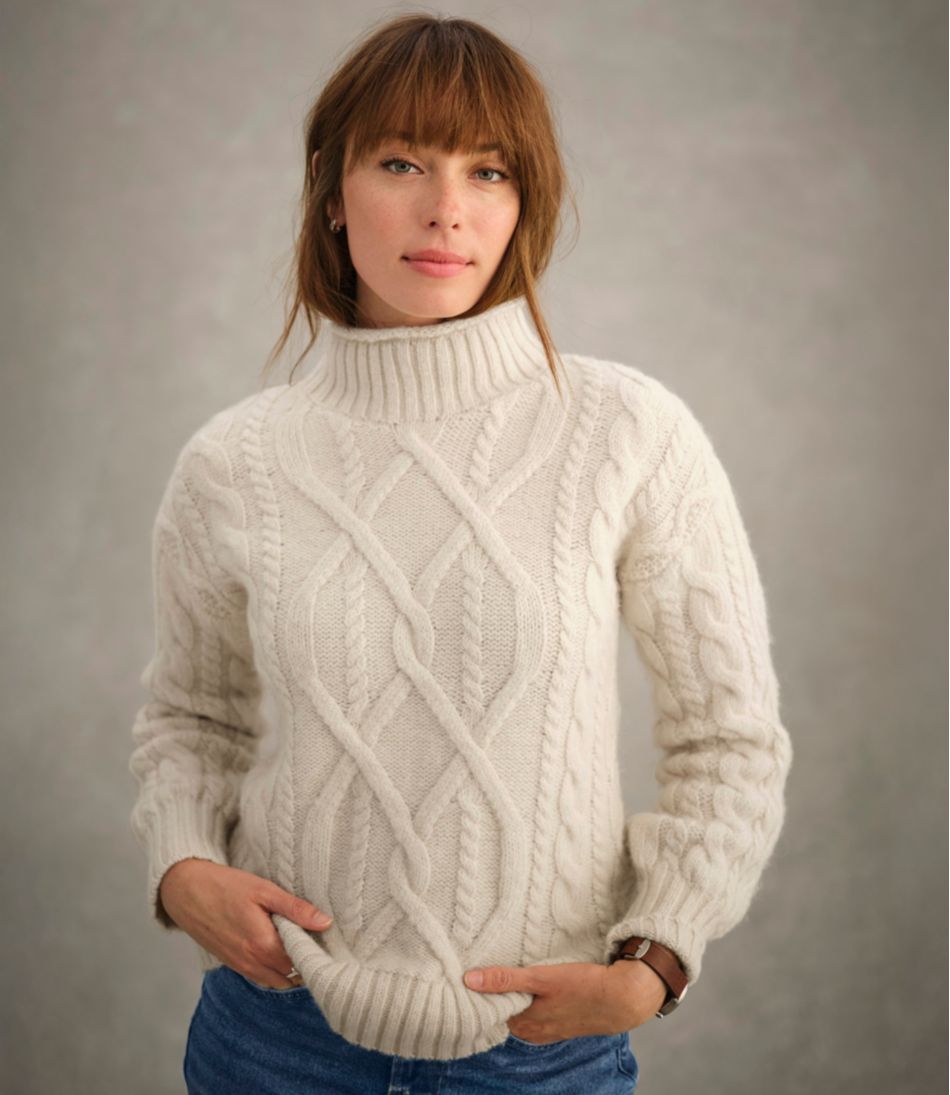 Women's 1912 Heritage Wool Blend Mockneck Sweater | L.L.Bean online