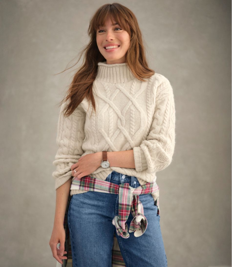 Women's 1912 Heritage Wool Blend Mockneck Sweater | L.L.Bean online