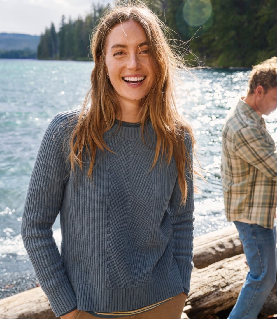 Women's Mariner Shaker Sweater, Crewneck | L.L.Bean sale
