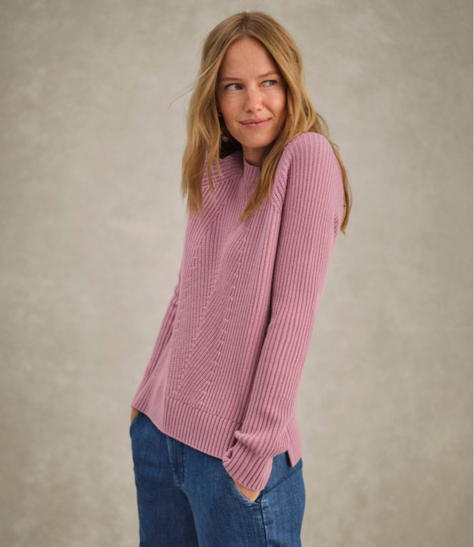 Women's Mariner Shaker Sweater, Crewneck | L.L.Bean sale