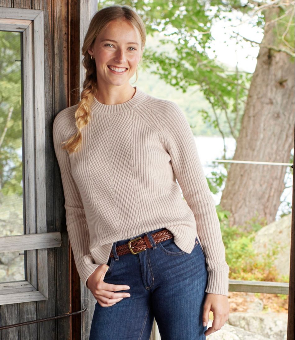 Women's Mariner Shaker Sweater, Crewneck | L.L.Bean sale