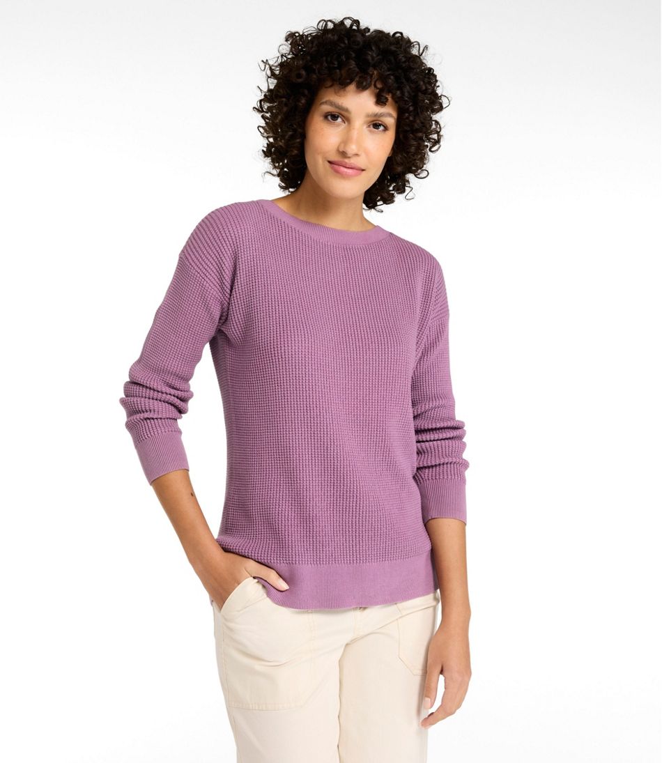 Women's Sunwashed Waffle Sweater, Pullover | L.L.Bean for sale