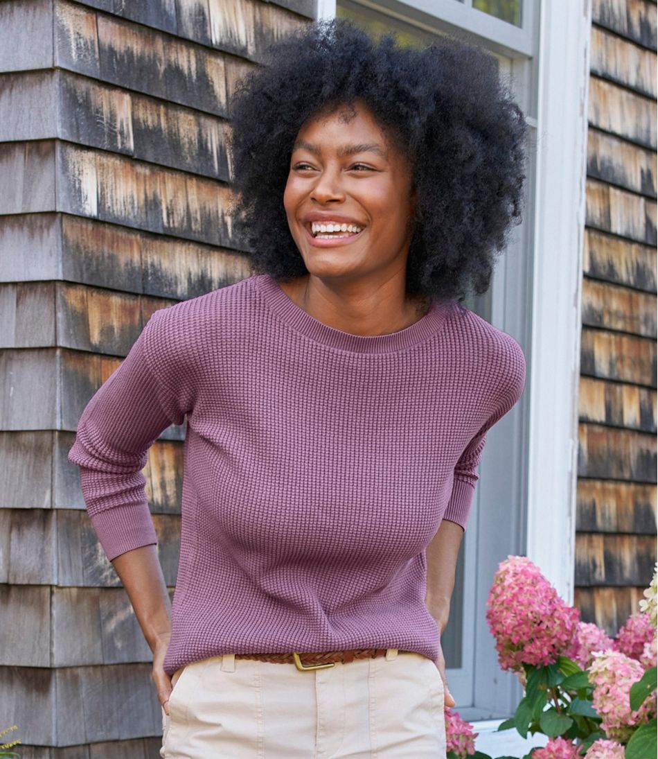 Women's Sunwashed Waffle Sweater, Pullover | L.L.Bean for sale
